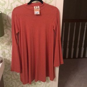 Burnt orange flowy dress new with tags